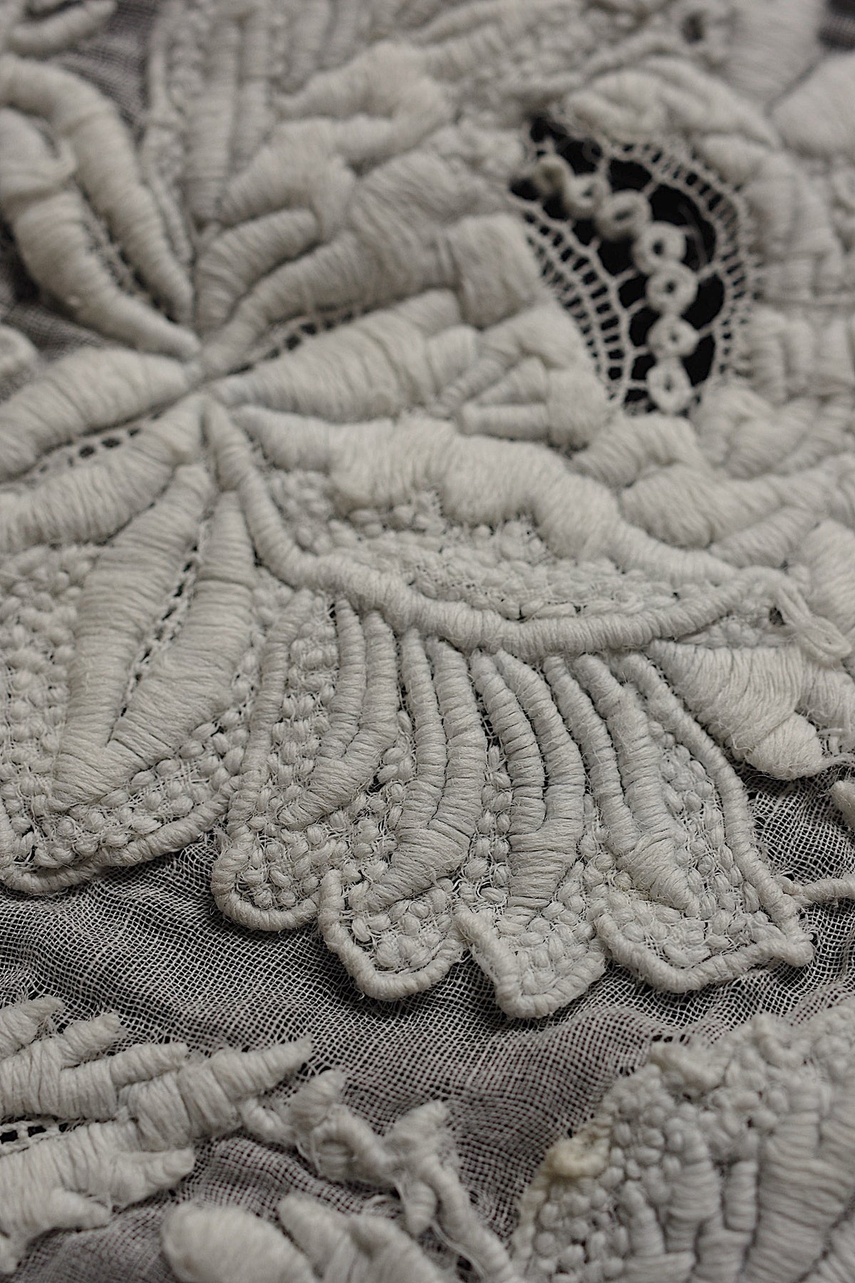 アンティークレース dentelle ancienne モチーフ 刺繍 ハギレ2 6