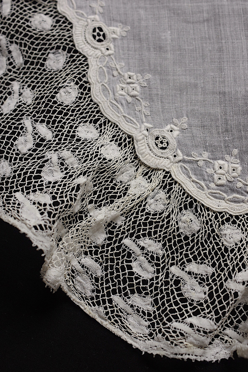 アンティークレース dentelle ancienne ハンカチ２枚 3