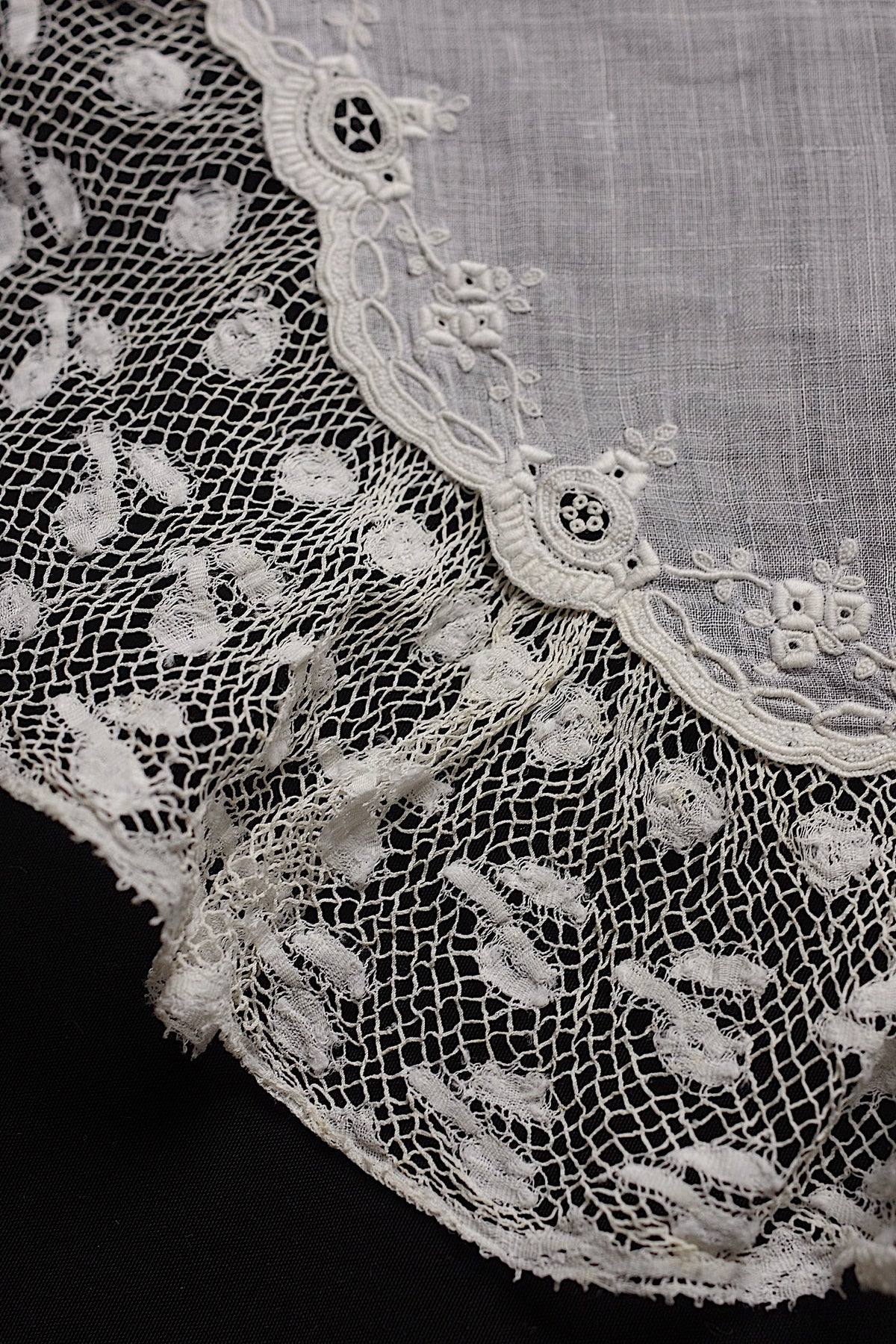 アンティークレース dentelle ancienne ハンカチ２枚 3