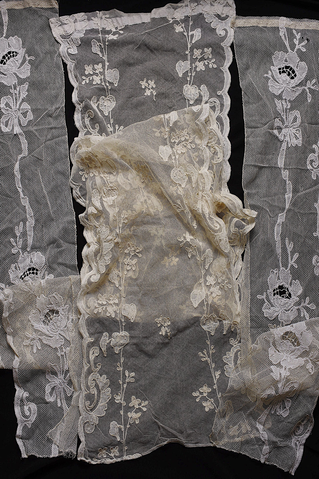 アンティークカーテン linge de maison ancienne