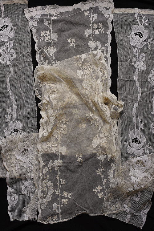 アンティークカーテン linge de maison ancienne
