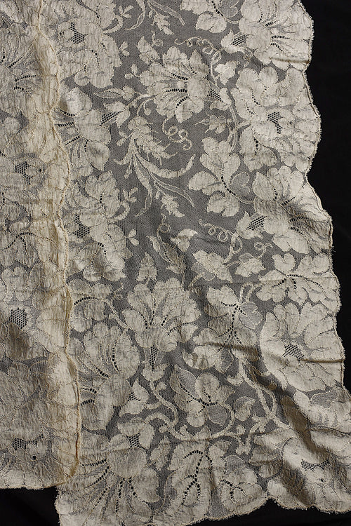 アンティークレース dentelle ancienne ブロンドレース ショール 2