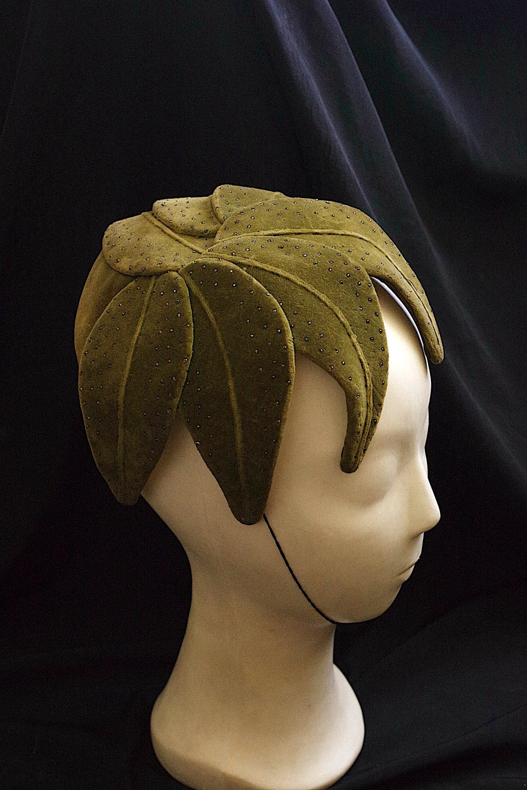 アンティーク帽子 chapeau ancien 葉っぱ