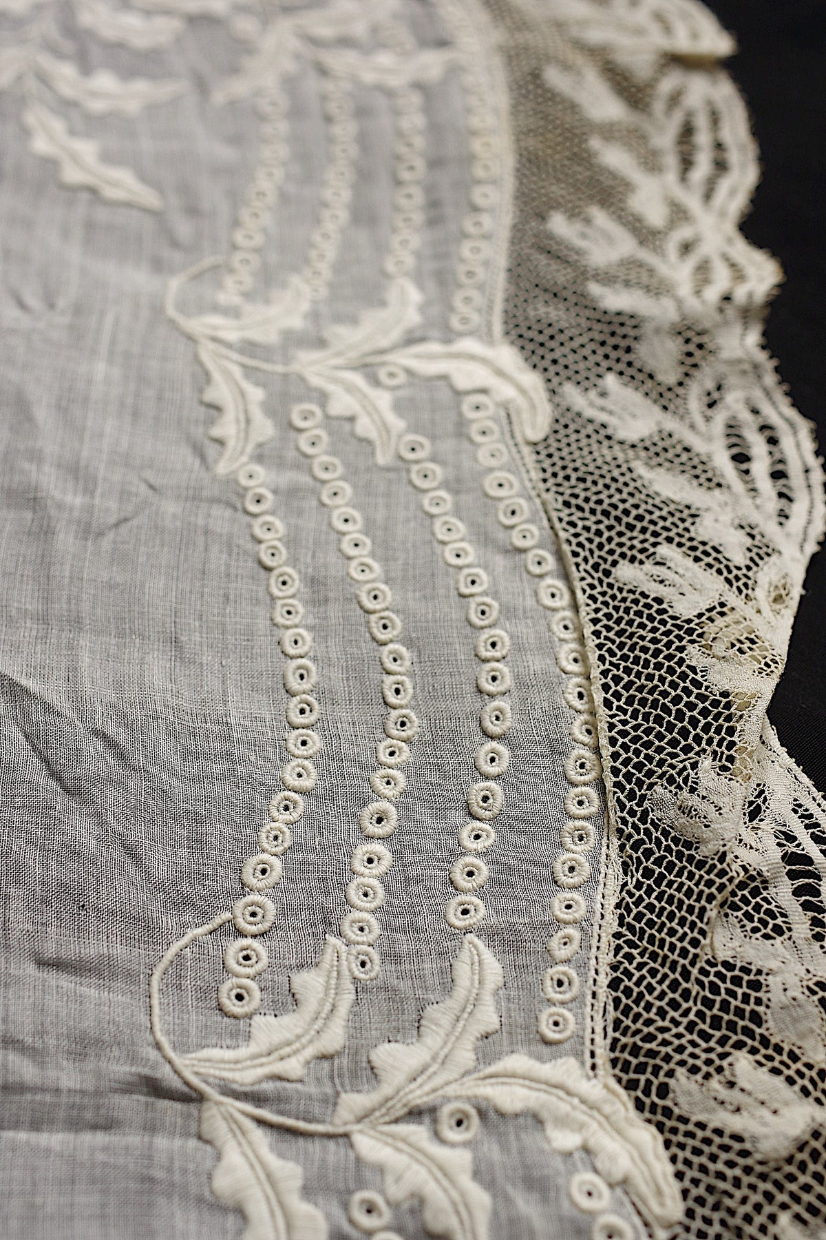 アンティークハンカチ mouchoir ancien 刺繍 4
