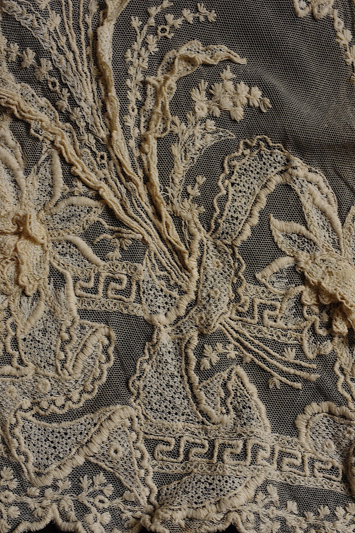 アンティークレース dentelle ancienne 刺繍レースタイ 7