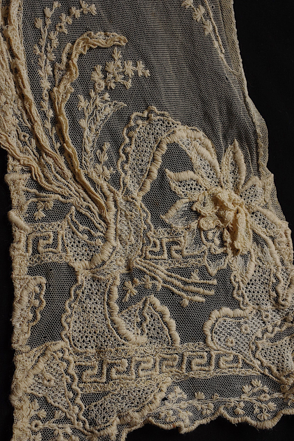 アンティークレース dentelle ancienne 刺繍レースタイ 8