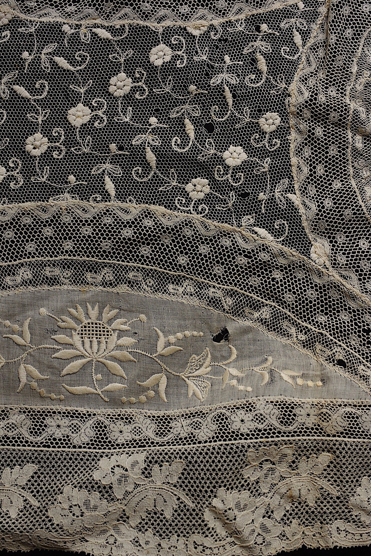 アンティークレース dentelle ancienne 刺繍クロス 素材用 12