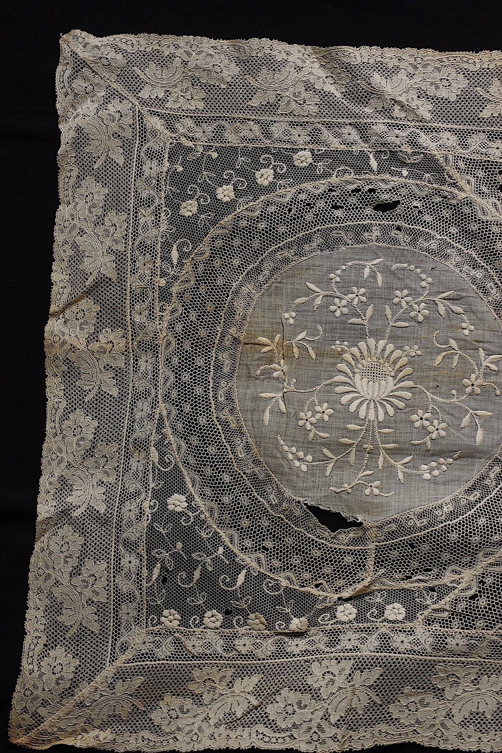 アンティークレース dentelle ancienne 刺繍クロス 素材用 6