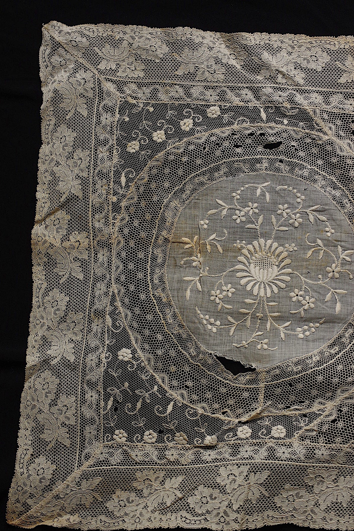 アンティークレース dentelle ancienne 刺繍クロス 素材用 6