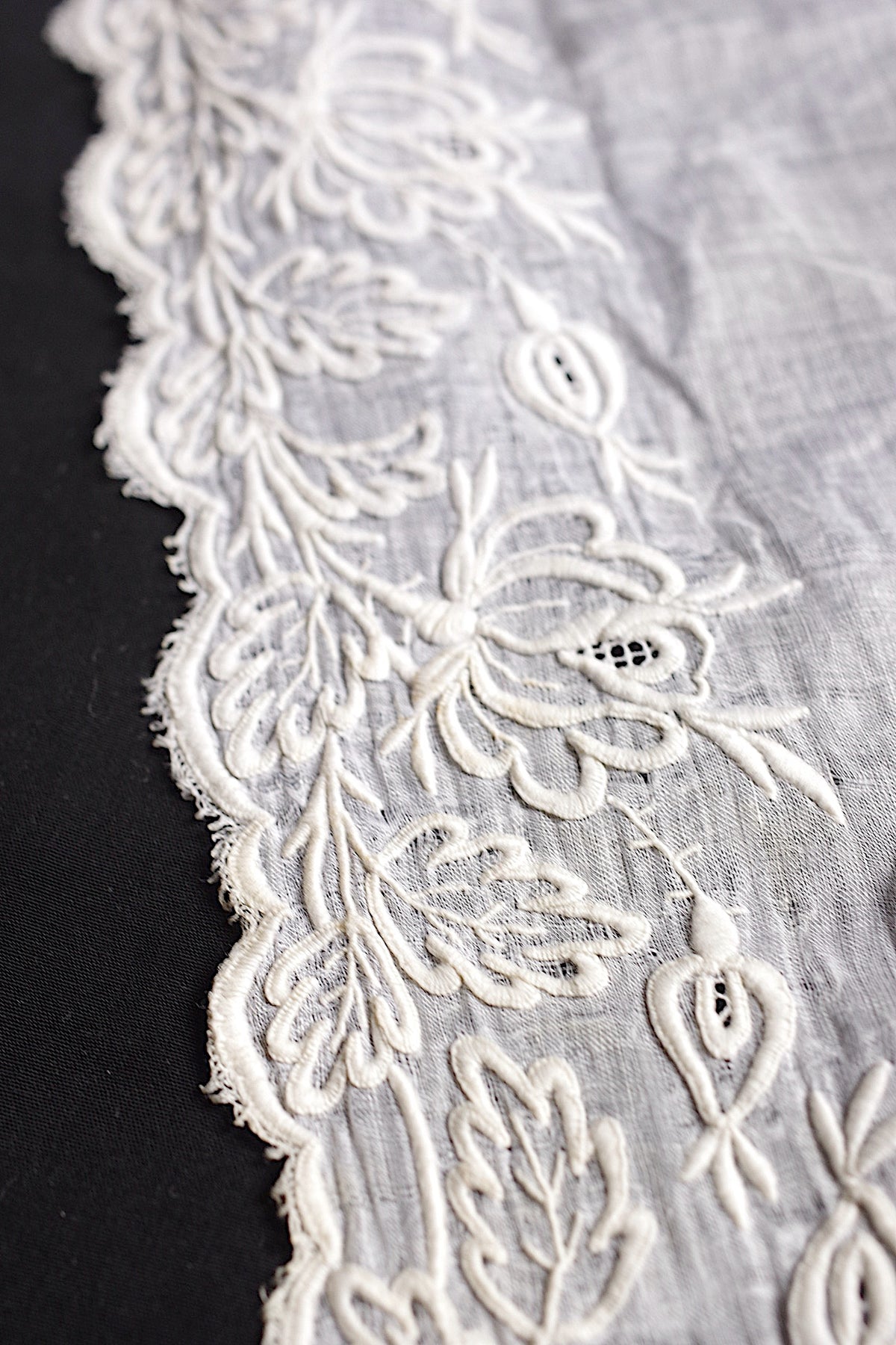 アンティークハンカチ mouchoir ancien 刺繍 2枚 素材用 14