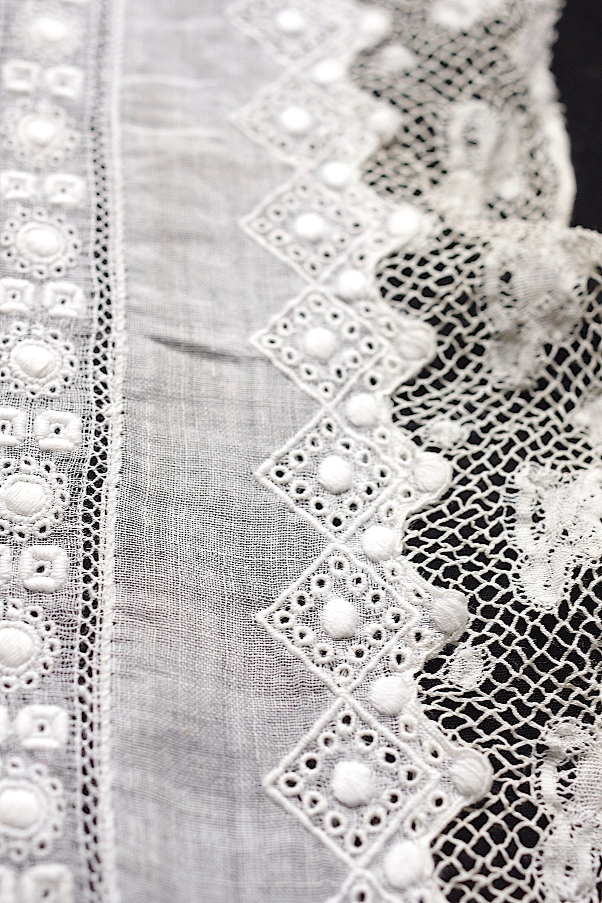 アンティークハンカチ mouchoir ancien 刺繍 2枚 素材用 5