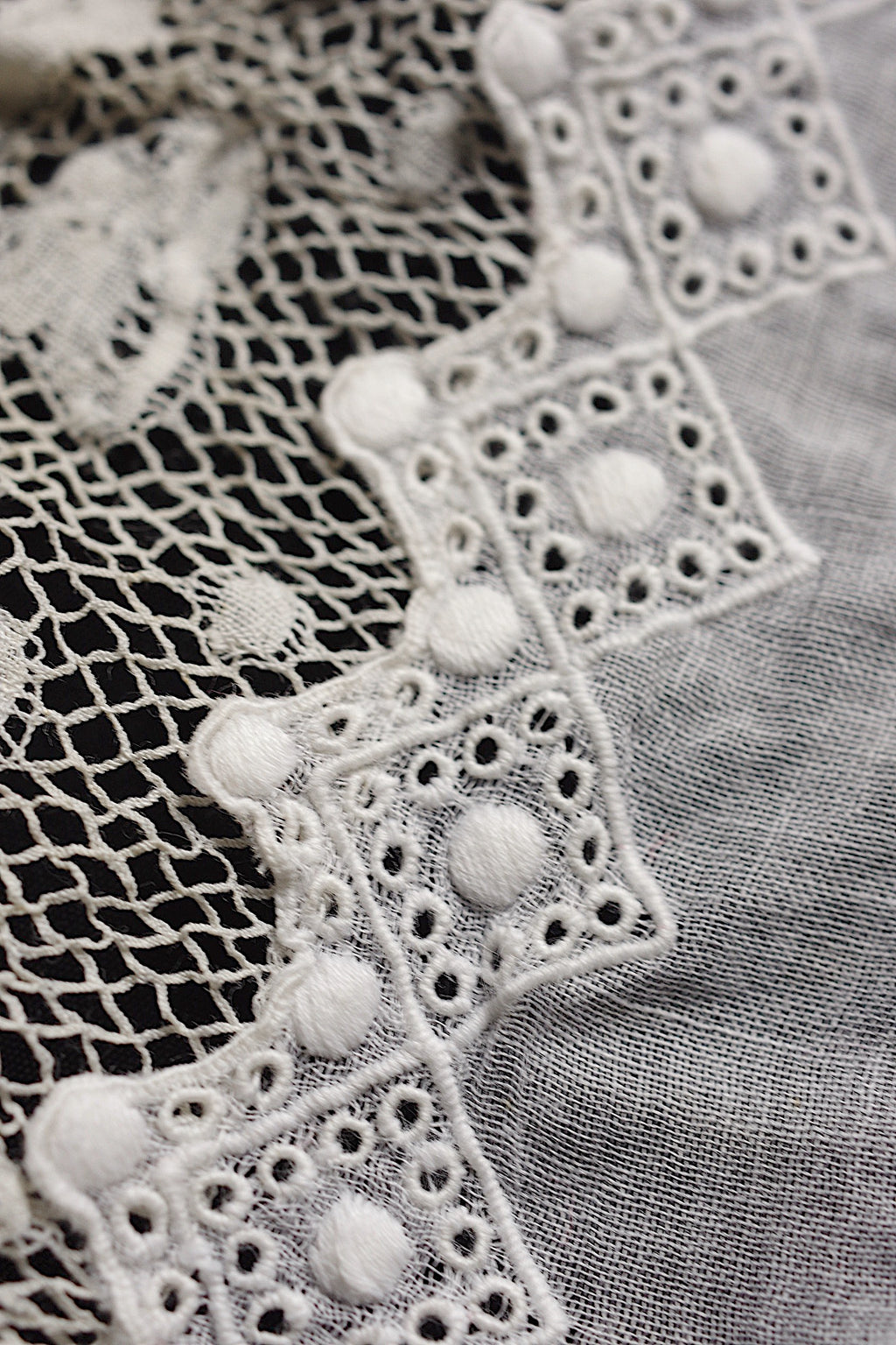 アンティークハンカチ mouchoir ancien 刺繍 2枚 素材用 7