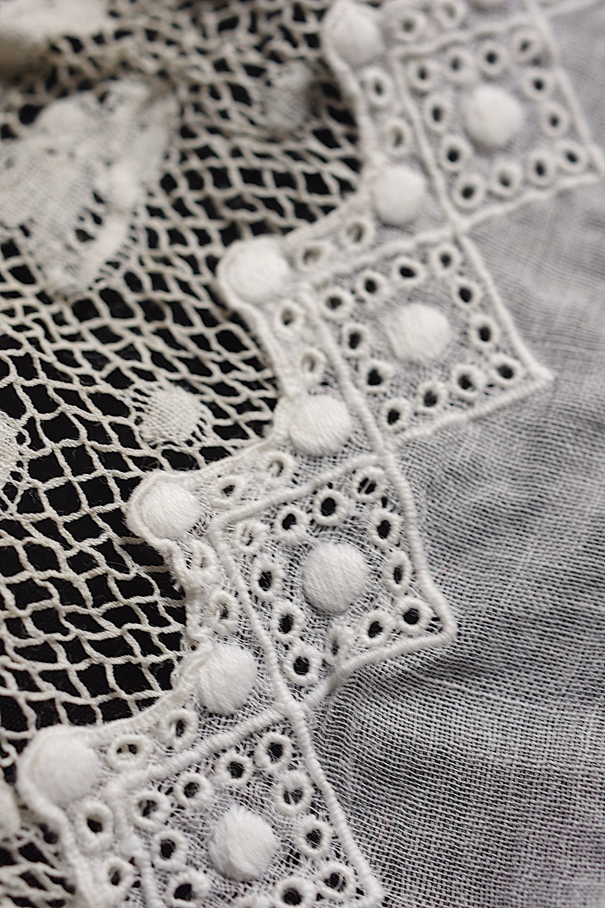 アンティークハンカチ mouchoir ancien 刺繍 2枚 素材用 7