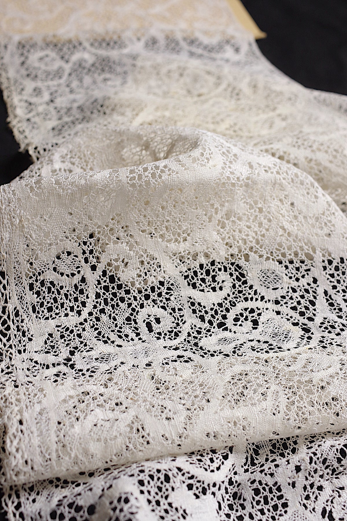 アンティークレース dentelle ancienne 幅広ボビンレース 340cm 5