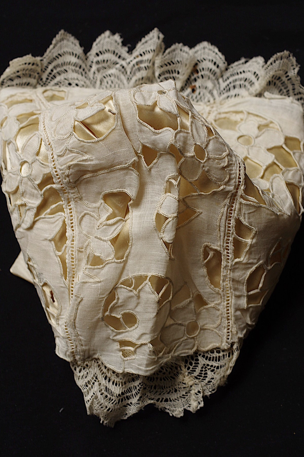 アンティークレース dentelle ancienne ボネ bebe用 2