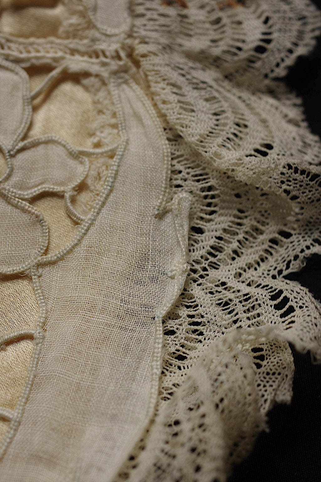 アンティークレース dentelle ancienne ボネ bebe用 8