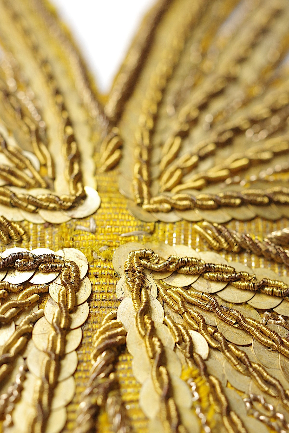 アンティークレース dentelle ancienne メタル糸刺繍 モチーフ2つ 4
