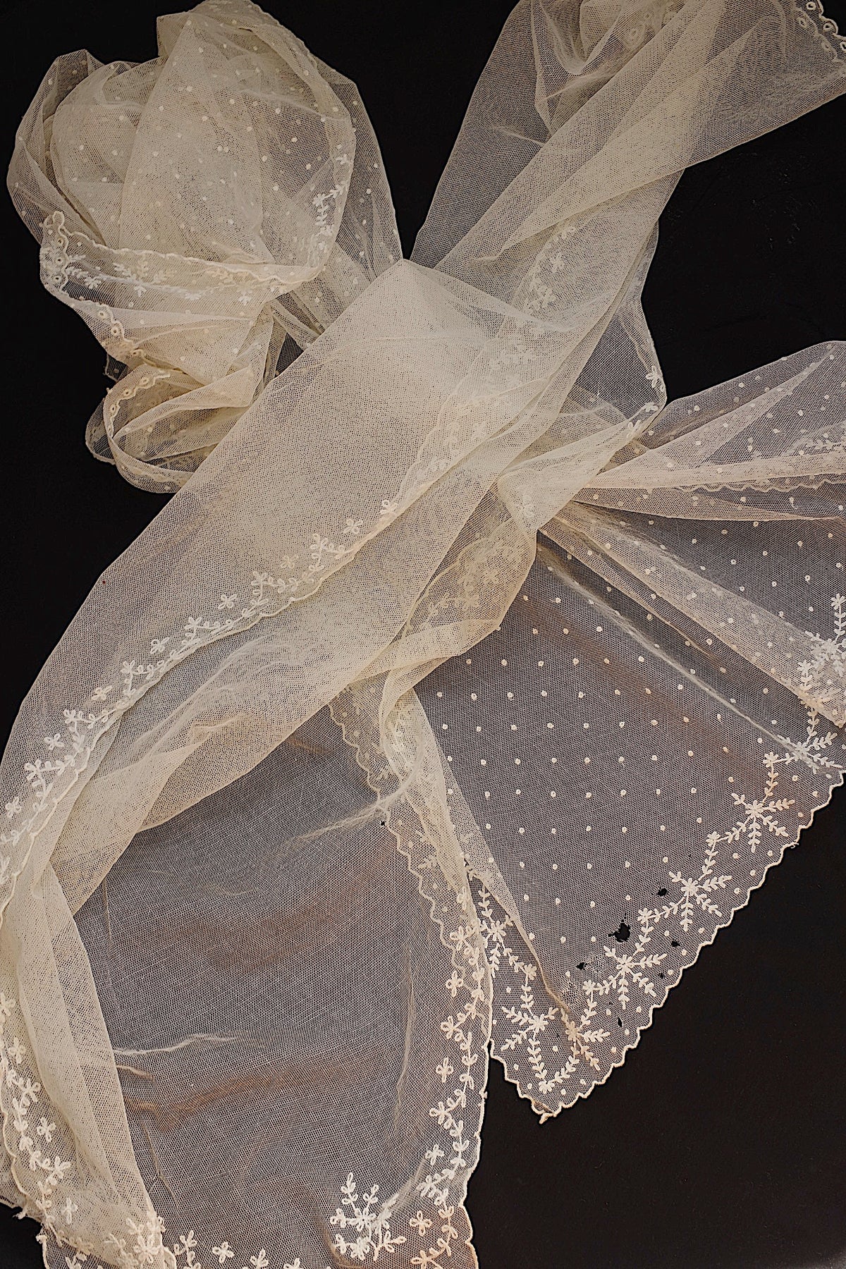 アンティークレース dentelle ancienne ベール2つ