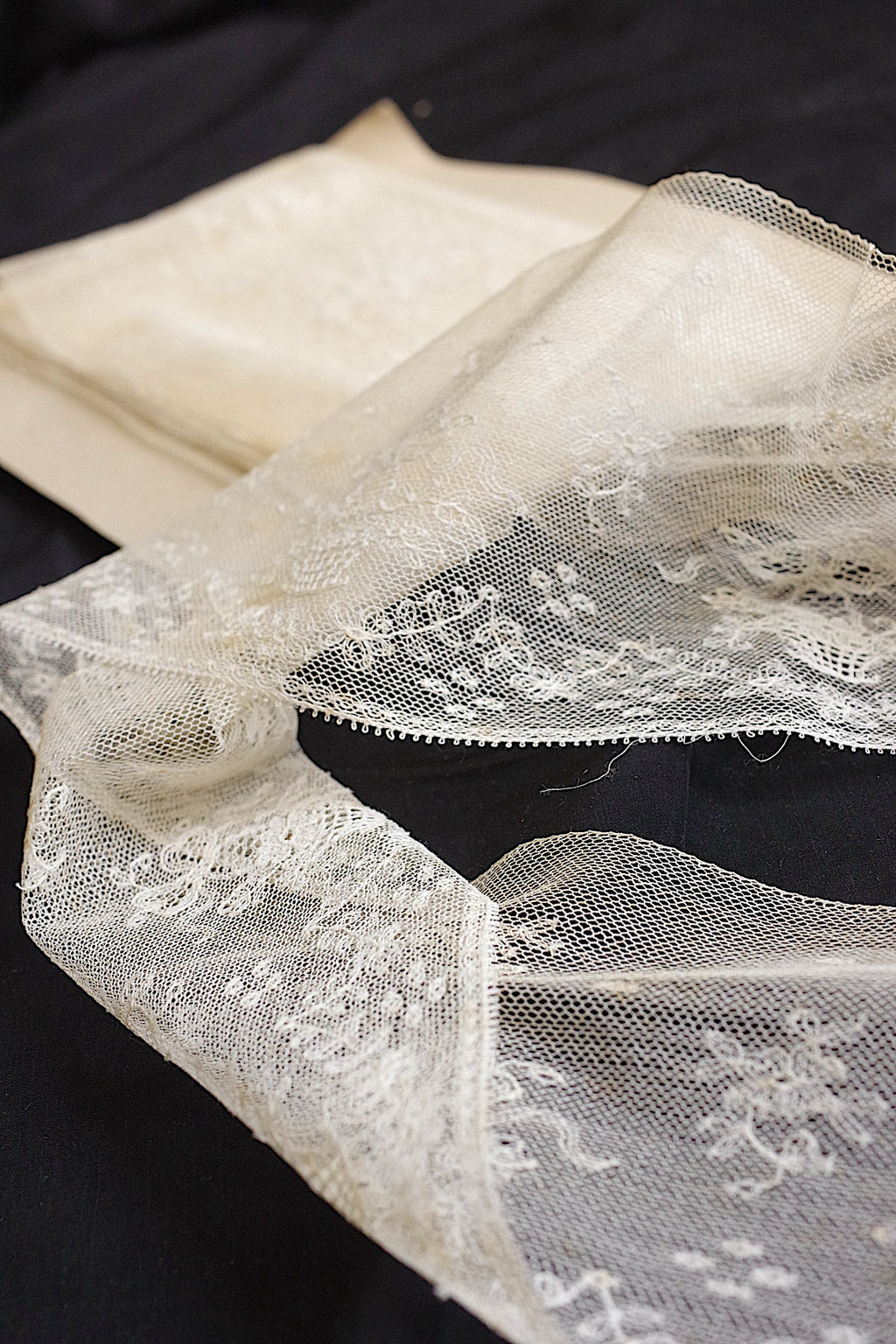 アンティークレース dentelle ancienne チュール刺繍レース1080cm 6