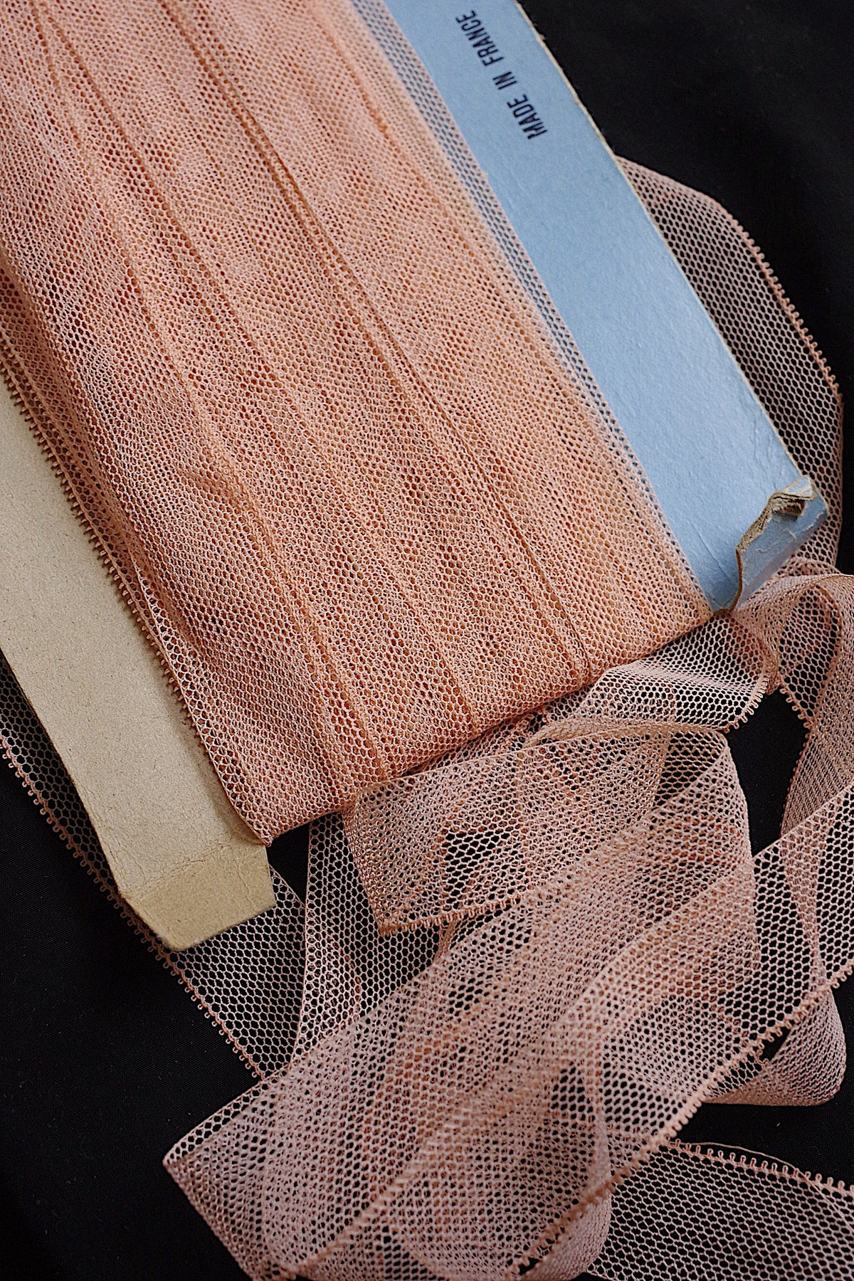 アンティークレース dentelle ancienne チュールテープ ピンク1630cm