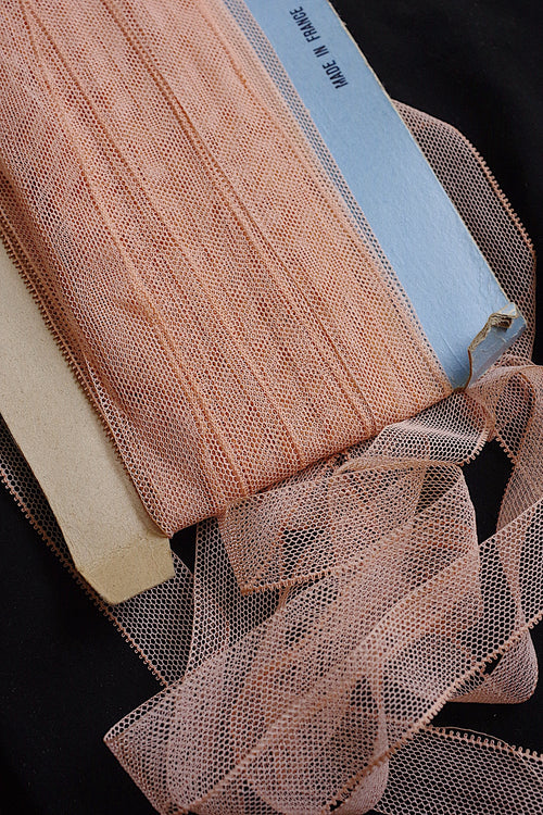 アンティークレース dentelle ancienne チュールテープ ピンク1630cm