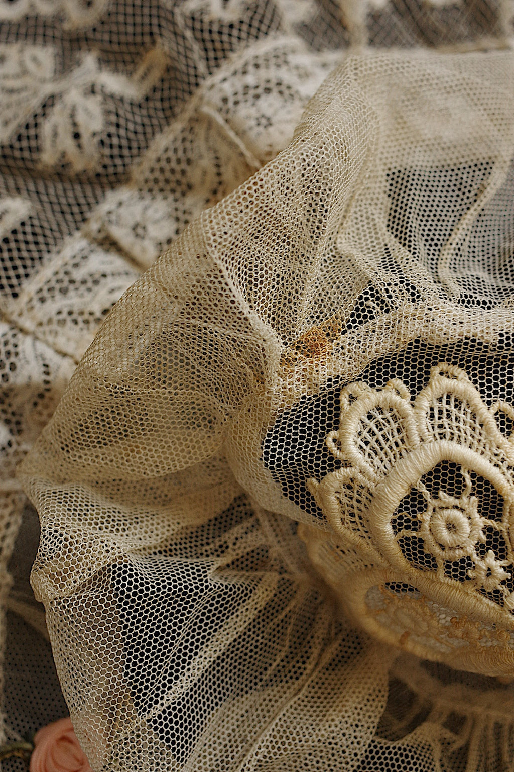 アンティークレース dentelle ancienne bonnet 11