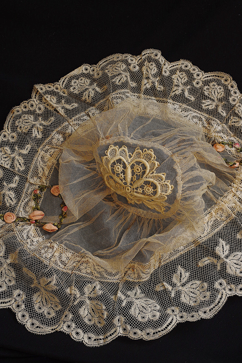 アンティークレース dentelle ancienne bonnet 7