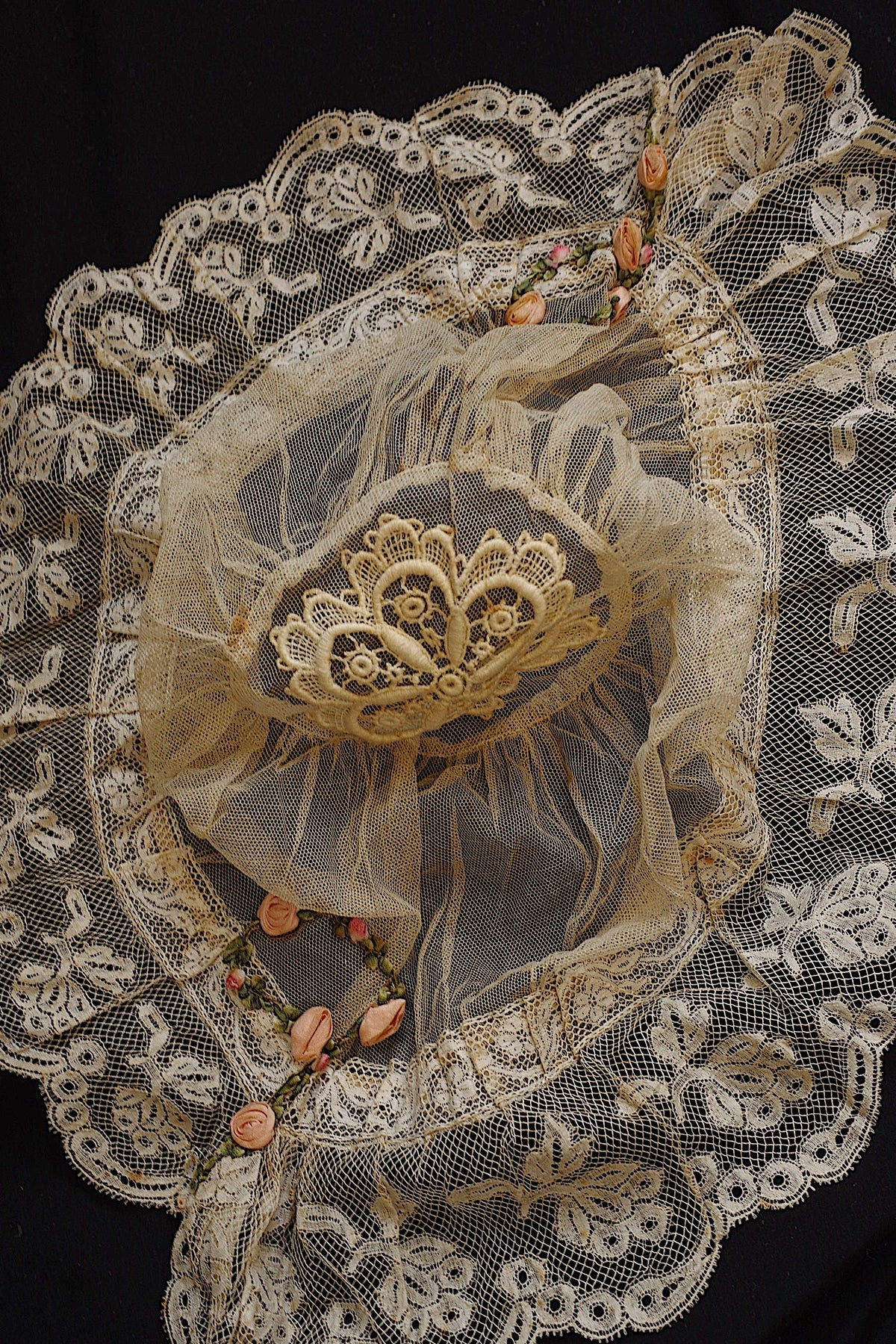 アンティークレース dentelle ancienne bonnet 8
