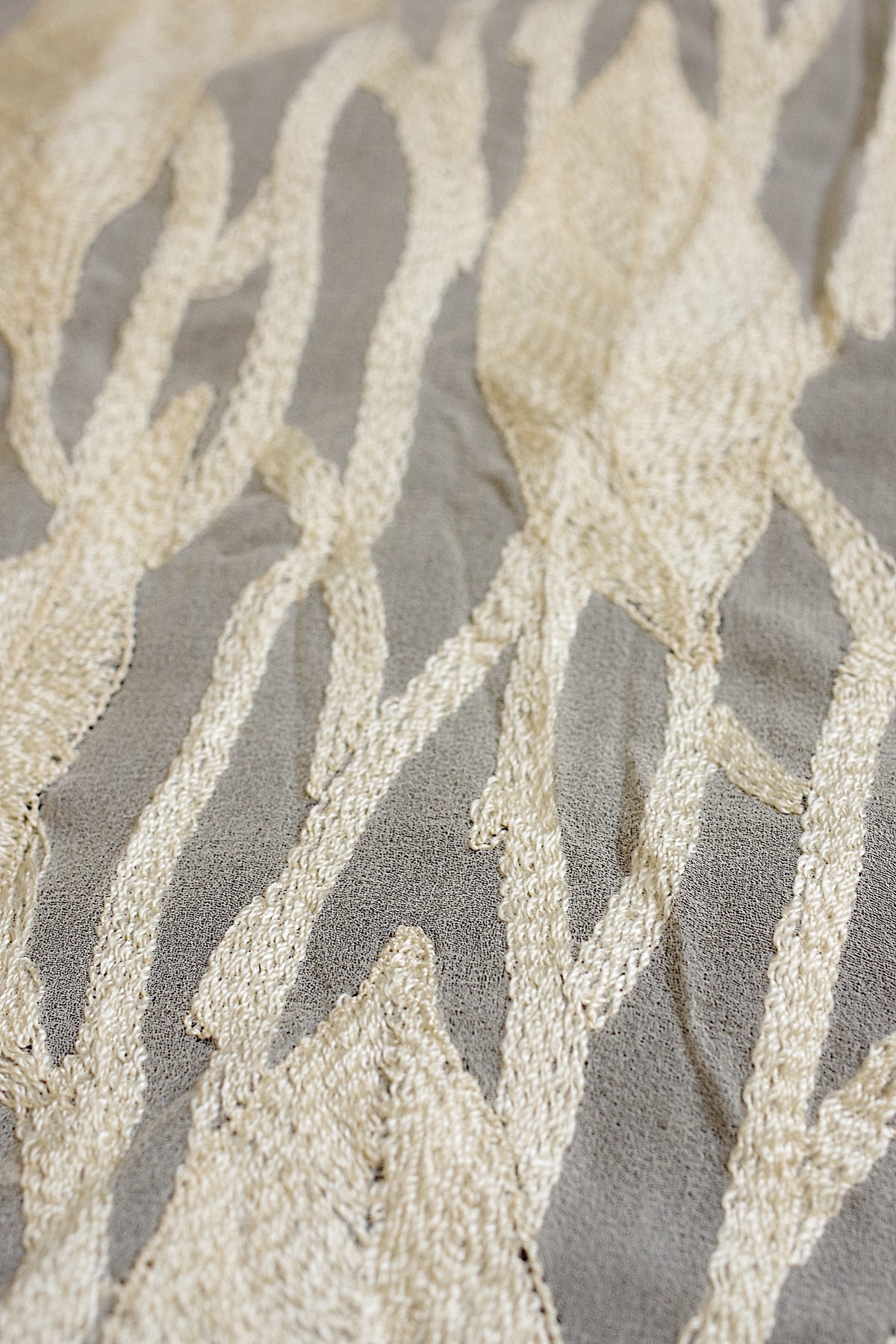 アンティーク生地 tissu ancien シフォン生地刺繍 6