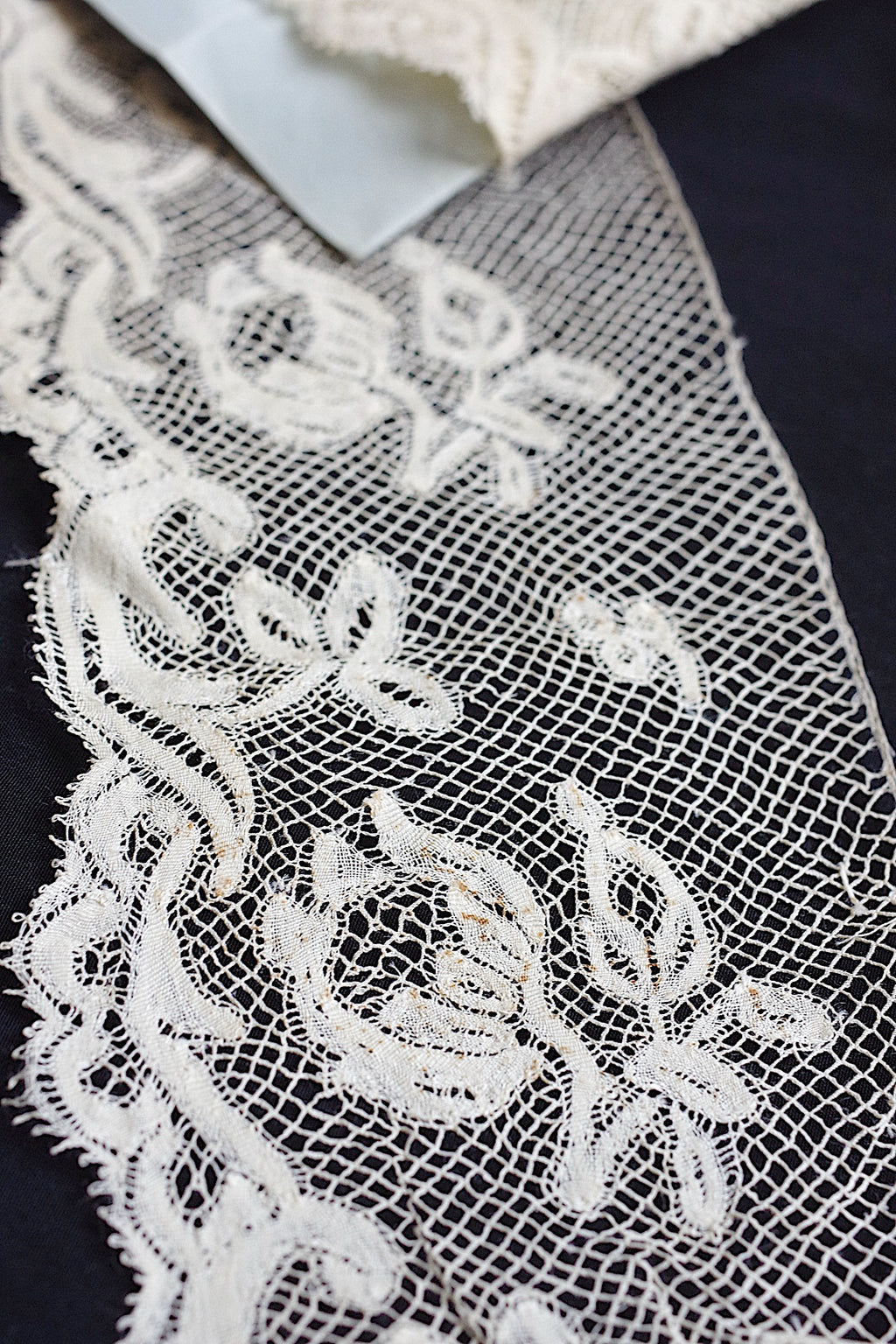 アンティークレース dentelle ancienne 187cm 110cm 6