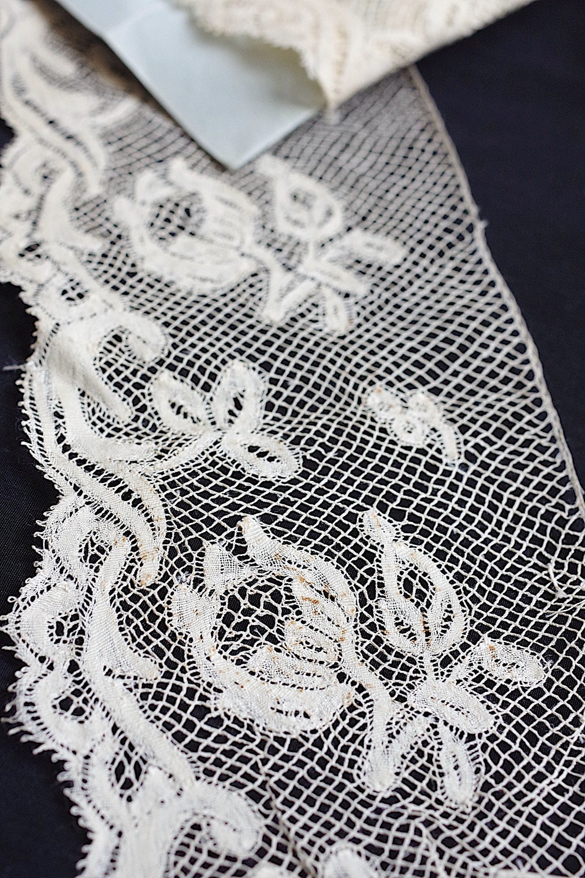 アンティークレース dentelle ancienne 187cm 110cm 6