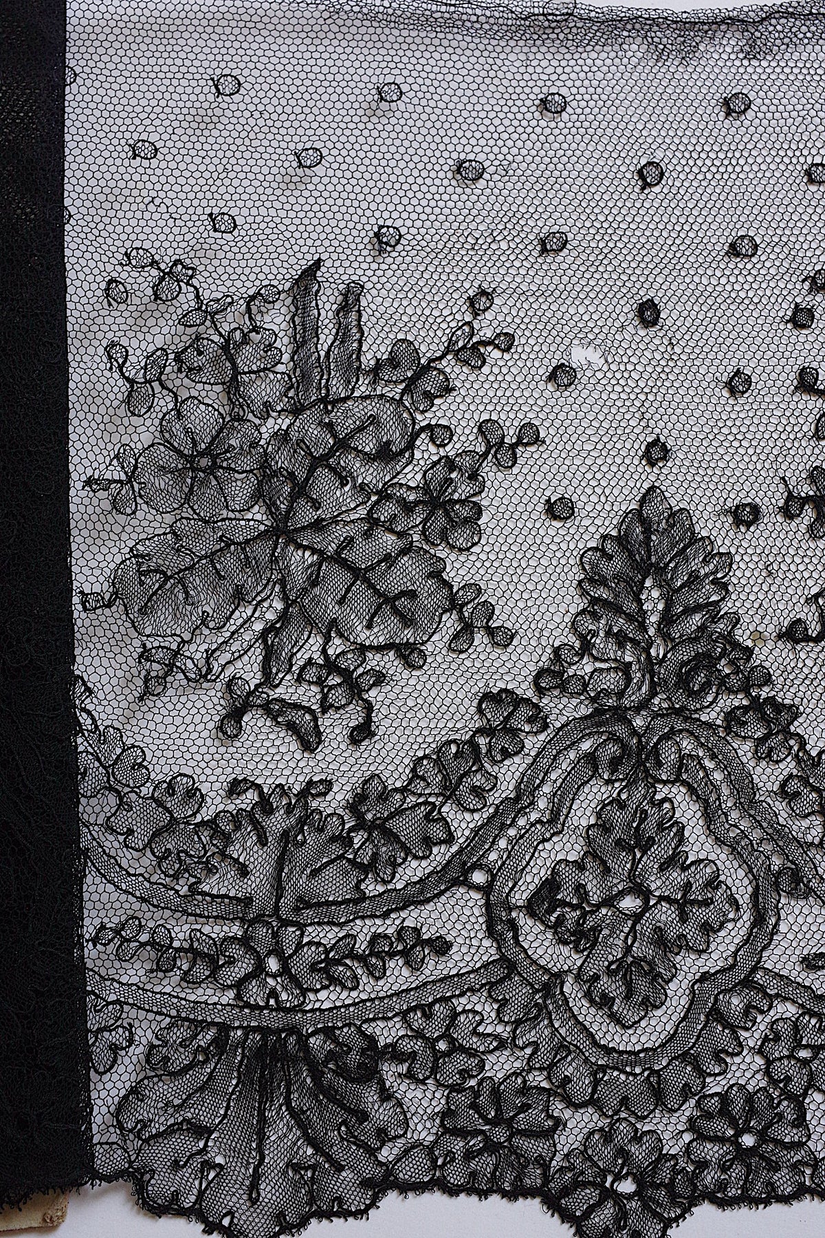 アンティークレース dentelle ancienne 350cm シャンティイ 12