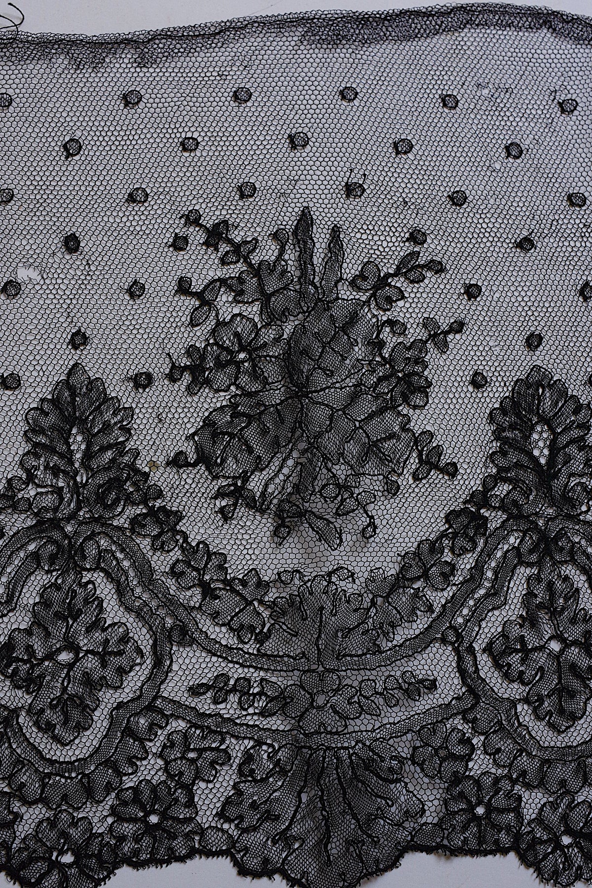 アンティークレース dentelle ancienne 350cm シャンティイ 10