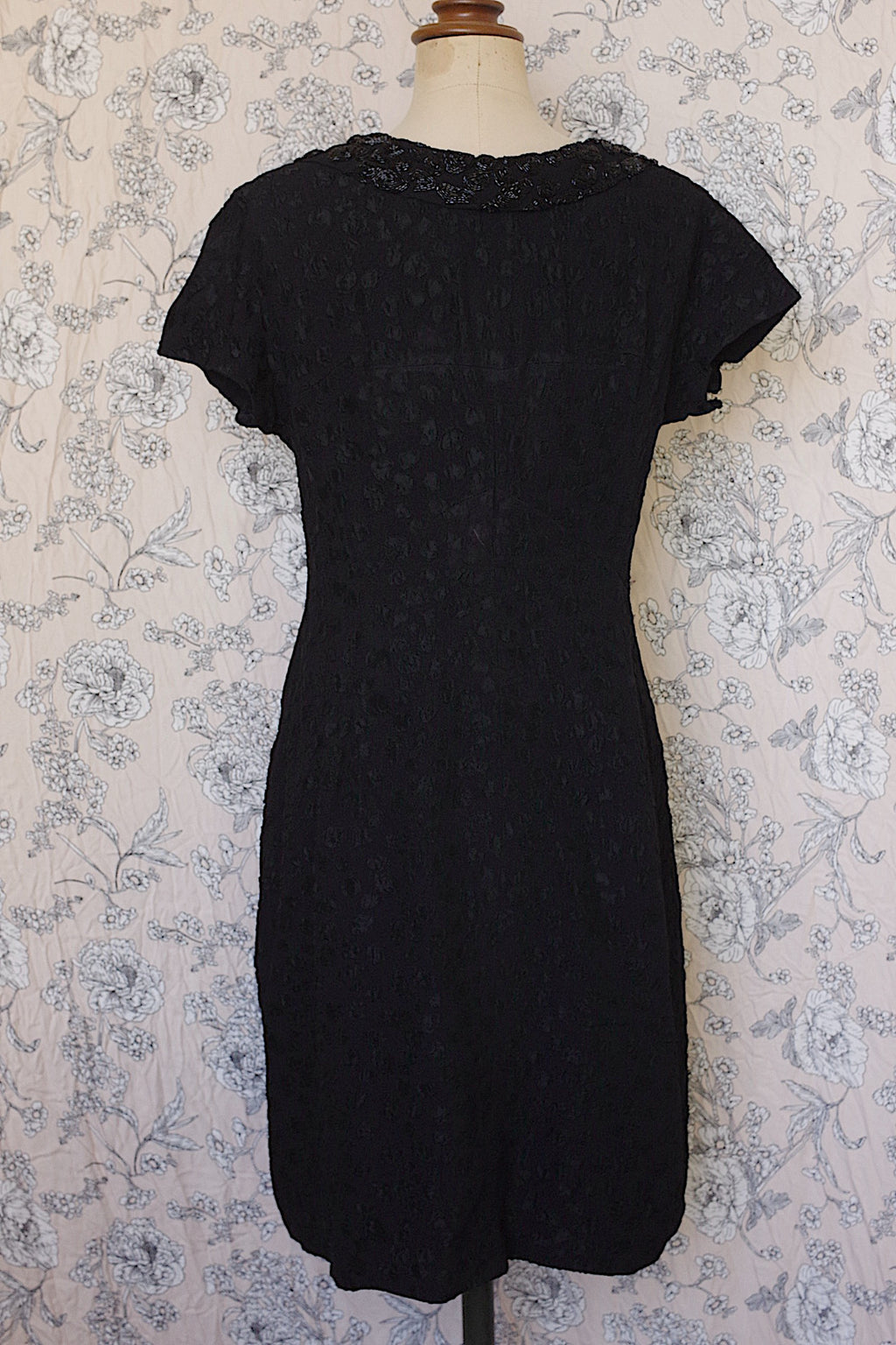 アンティークワンピース vêtement antique 黒ビーズ 11