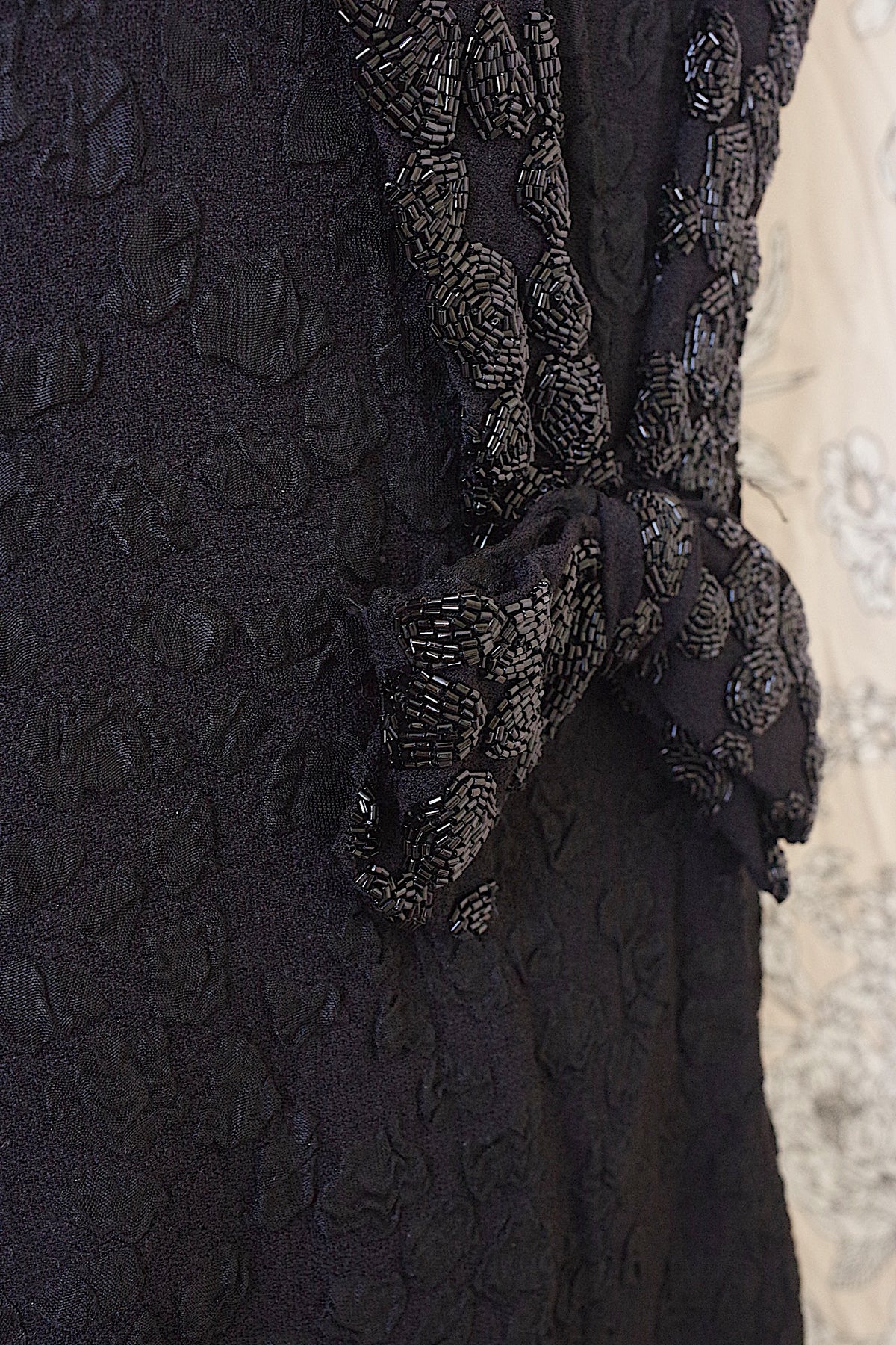 アンティークワンピース vêtement antique 黒ビーズ 6