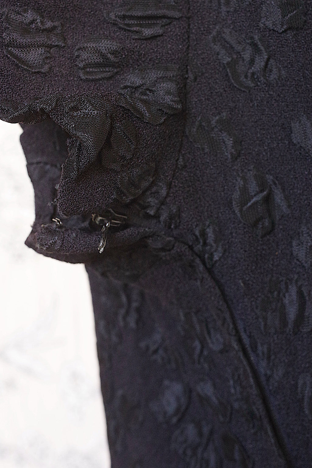 アンティークワンピース vêtement antique 黒ビーズ 8