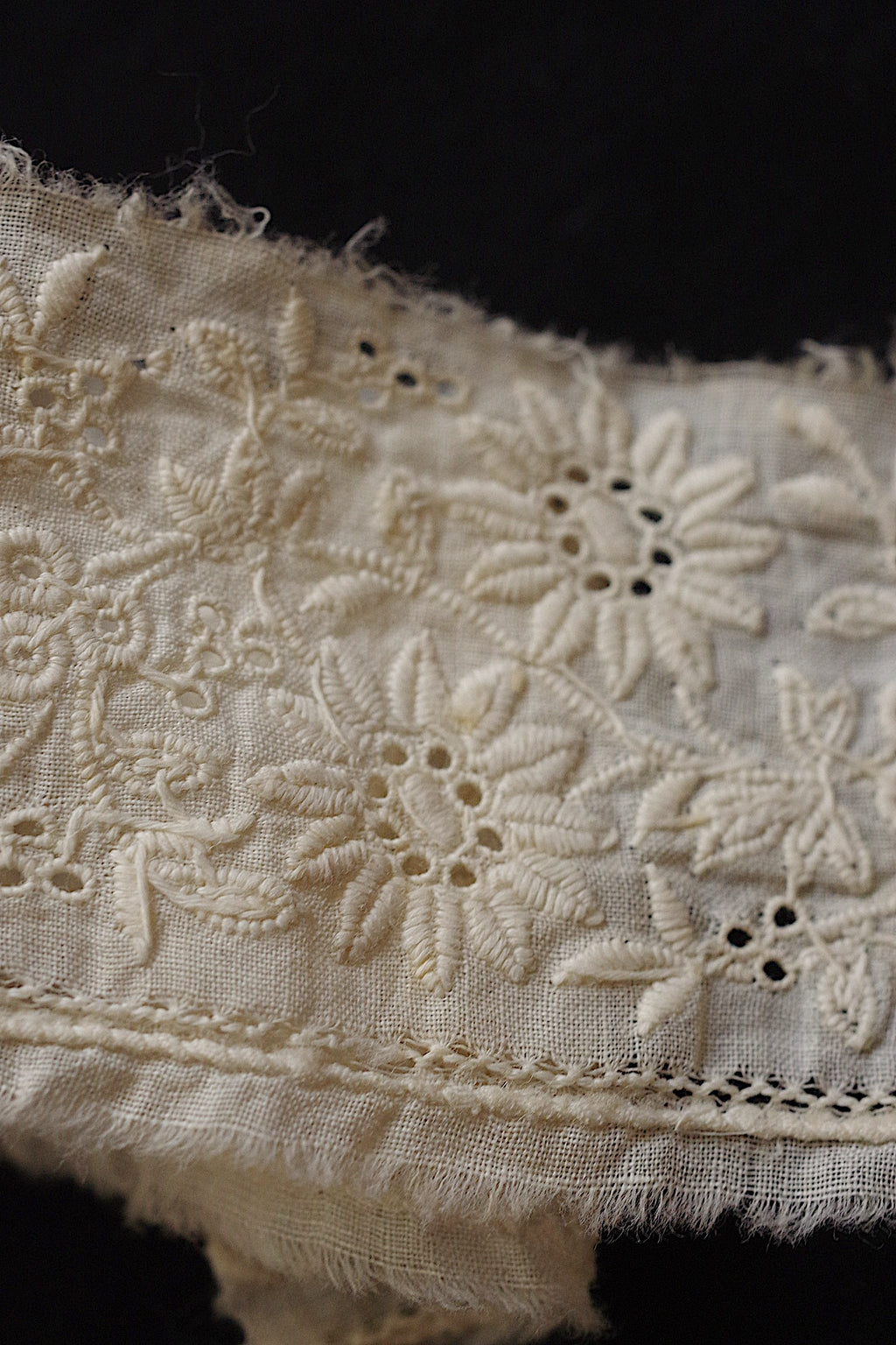 アンティークレース dentelle ancienne 刺繍ハギレ 7