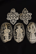 アンティークレース dentelle ancienne モチーフ5pieces 人物像