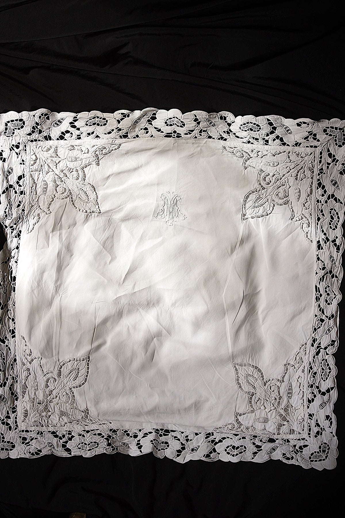 アンティーククッションカバー linge de maison ancienne 1
