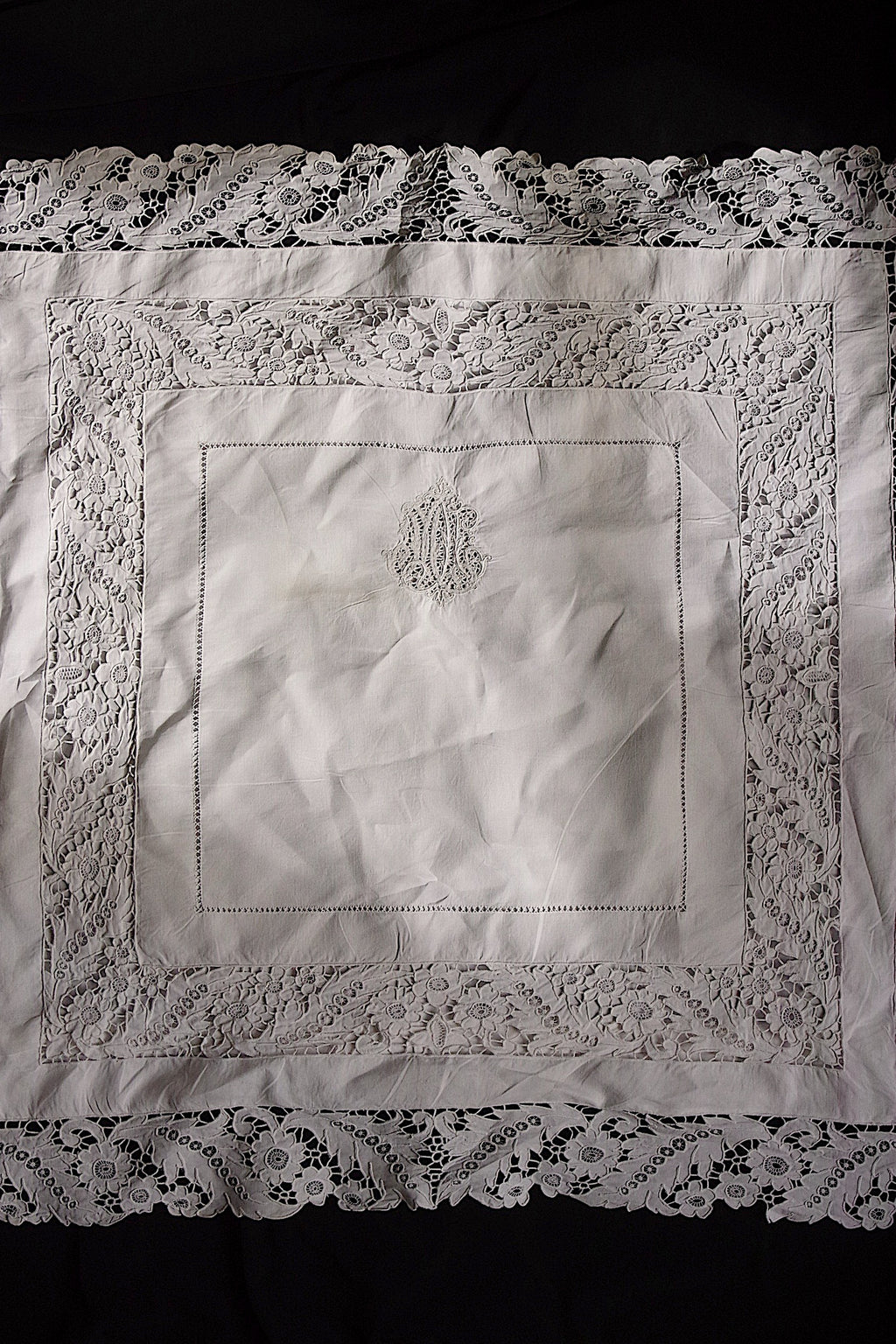 アンティーククッションカバー linge de maison ancienne 2