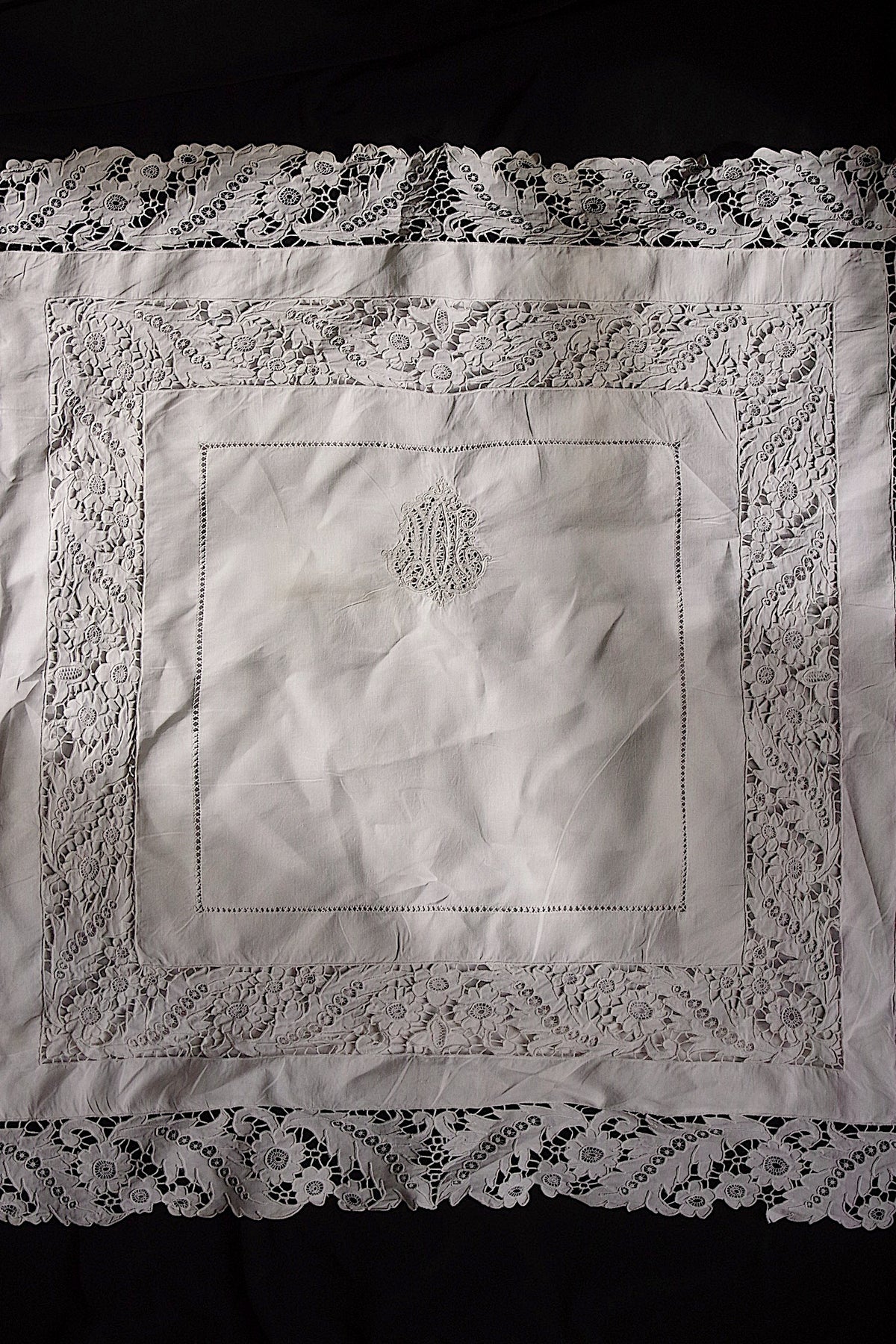アンティーククッションカバー linge de maison ancienne 2