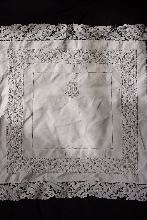 アンティーククッションカバー linge de maison ancienne 2