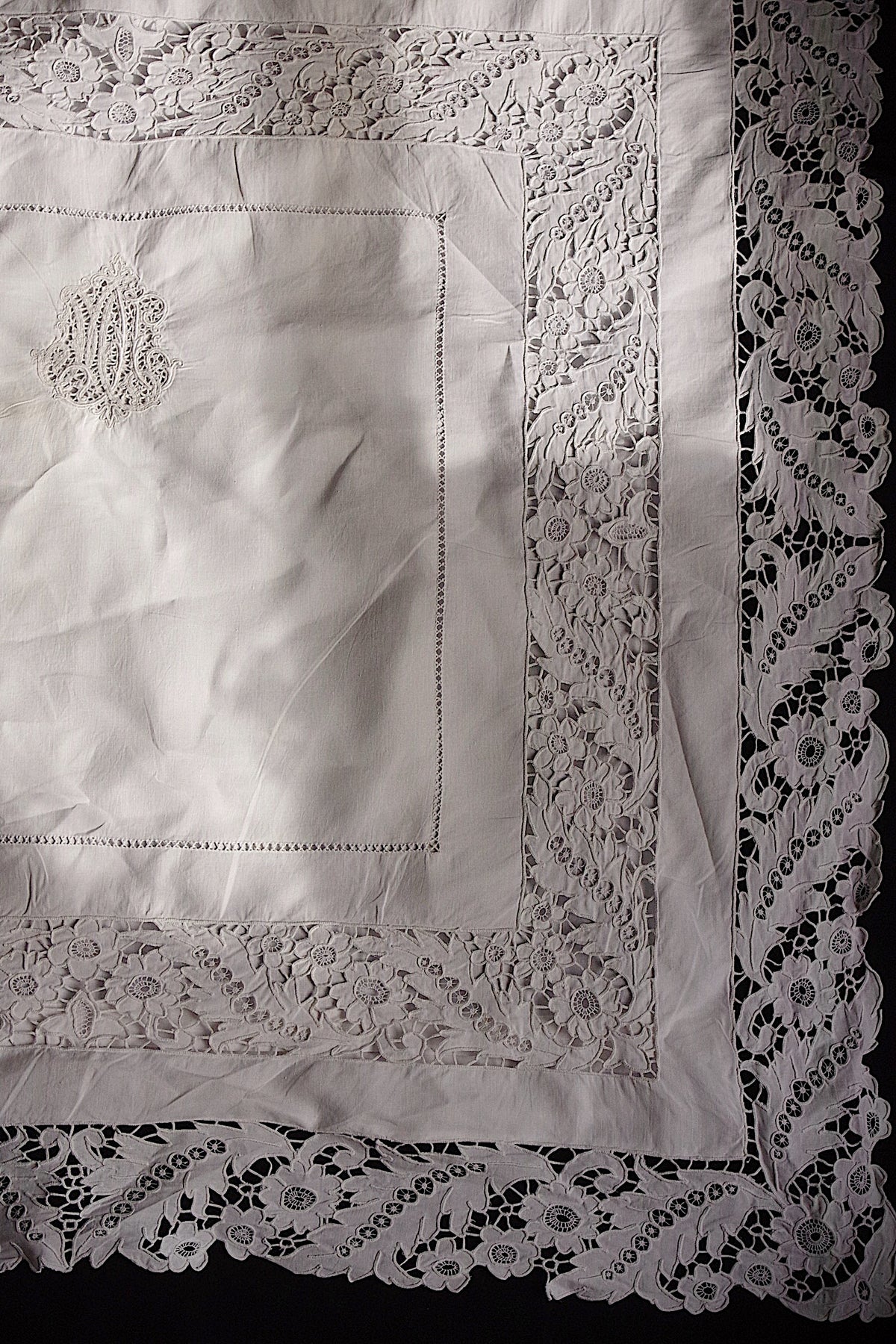 アンティーククッションカバー linge de maison ancienne 2 3