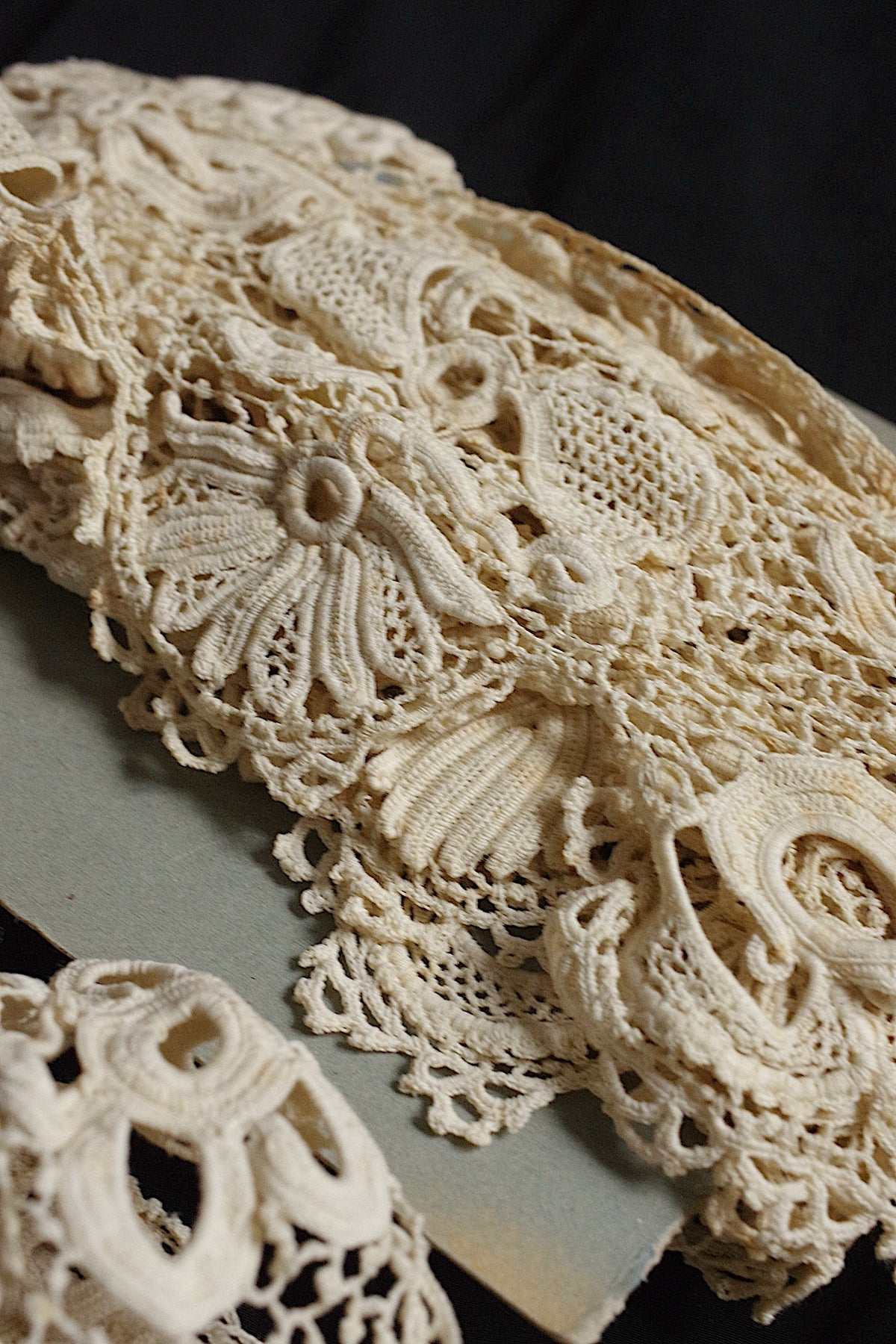 アンティークレース dentelle ancienne アイリッシュクロシェレース 455cm 7