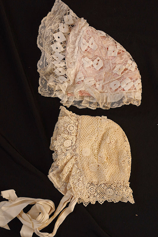 アンティークレース antique dentelle アンティークレース bonnet 2つ .FR A Ll'EPOQUE