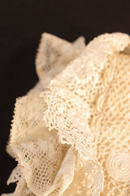 アンティークレース antique dentelle アンティークレース bonnet 2つ .FR A Ll'EPOQUE