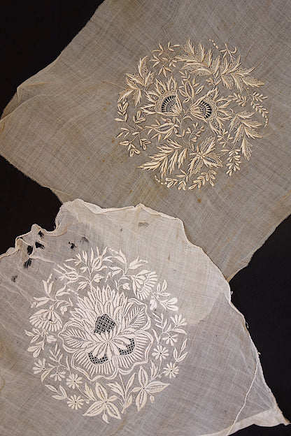 アンティークレース　刺繍ハギレ lots2