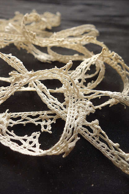 アンティークレース　ボビンスカラップ　620＋510＋190cm