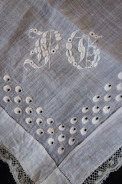 アンティークレース　ハンカチ２枚