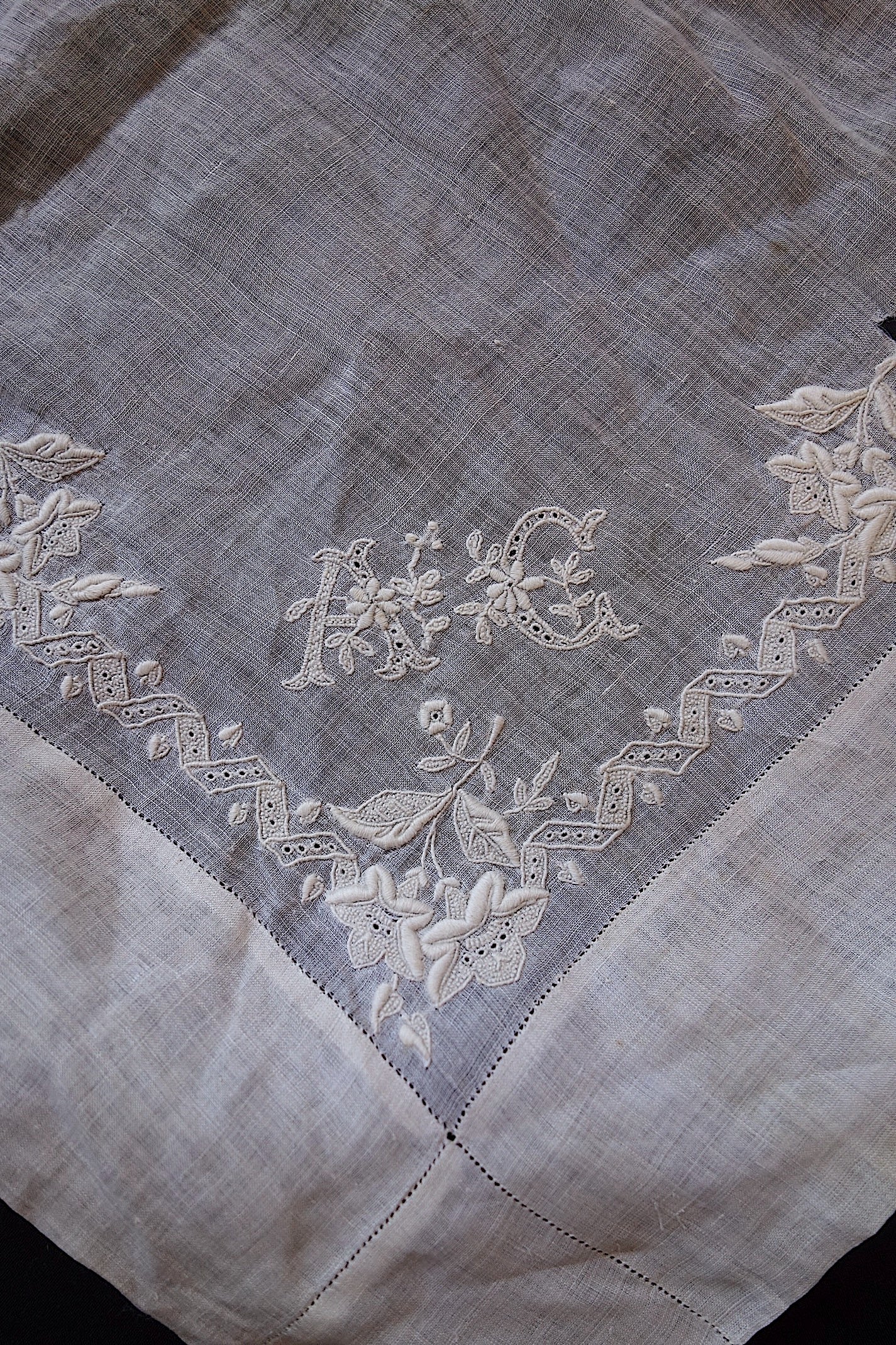 アンティークレース　ハンカチ２枚